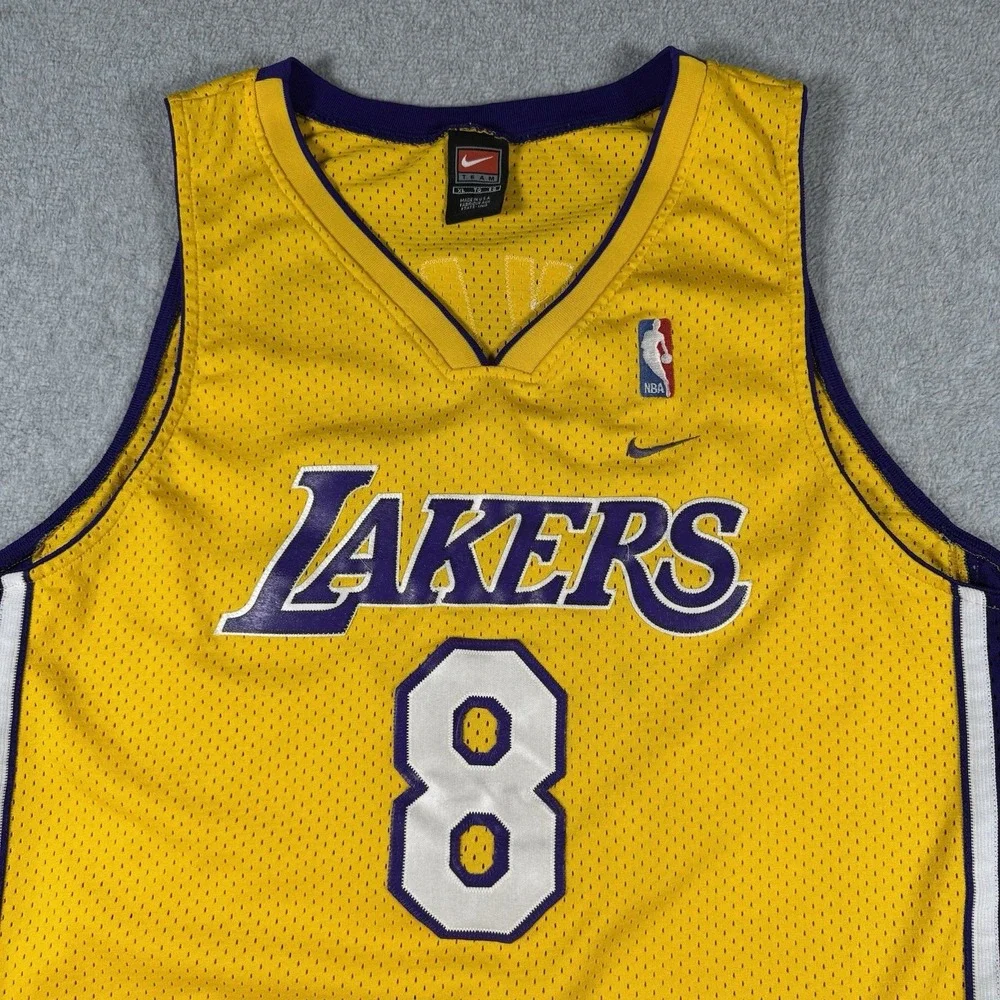 VTG 2000's Nike Kobe Bryant #8 Lakers NBA Gold Jersey Stitched Made In USA XL